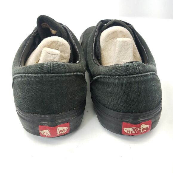 Vans Off The Wall Canvas Sneaker Skate Black Lace Up Flat Shoes Womens Size 7.5 - Picture 3 of 6